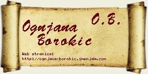 Ognjana Borokić vizit kartica